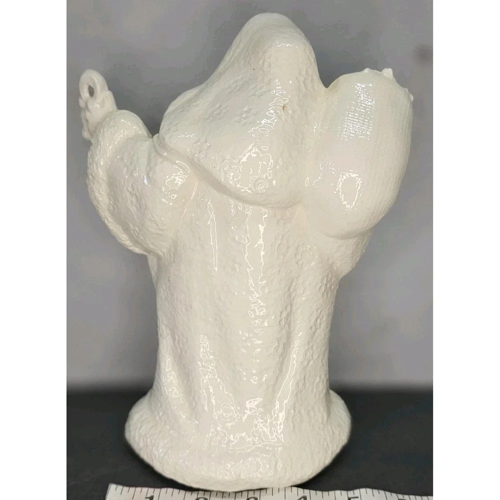 Santa Claus Glazed Ceramic Christmas Decor Figurine With Bell‎ - 9